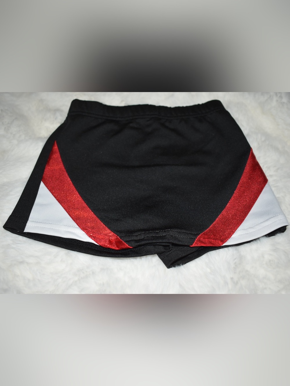 Girls Black Skort with Red and White Accent